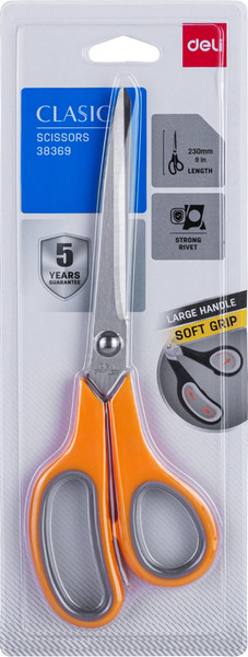 Изображение товара Ножницы канцелярские Deli Classic / 38369 (оранжевый)