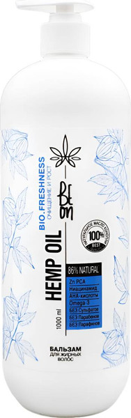 Изображение товара Бальзам для волос BeOn Hemp Oil Очищение и рост для жирных волос (1л)