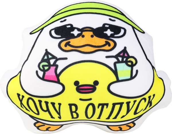 Изображение товара Подушка декоративная Mni Mnu Утка. Хочу в отпуск / 10590581