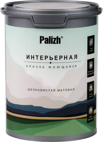 Изображение товара Краска Palizh Интерьерная шелковисто-матовая (1.4кг, пшеничное поле)