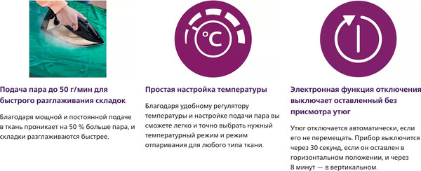 Изображение товара Утюг Philips DST7040/80 (черный/золото)