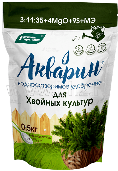 Изображение товара Удобрение Акварин Для Хвойных культур (0.5кг)