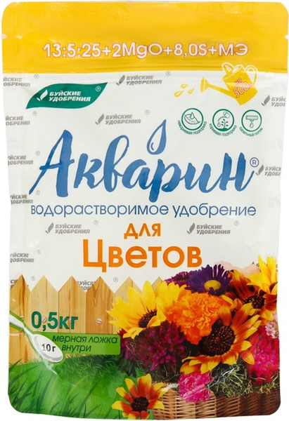 Изображение товара Удобрение Акварин Для цветов (0.5кг)