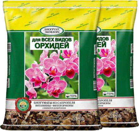 Изображение товара Грунт для растений Гера БиоГрунт для орхидей (2x2.5л)