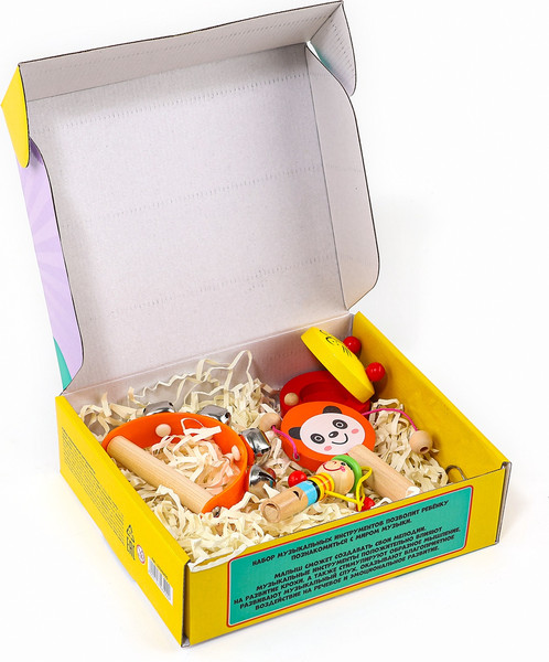 Изображение товара Музыкальная игрушка Лесная мастерская Свистулька, кастаньета, колотушка, погремушка / 10348499