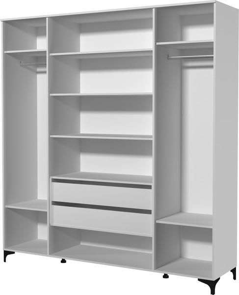 Изображение товара Шкаф Bravo Мебель Брента ШР-4 (белый снег/лак белый)