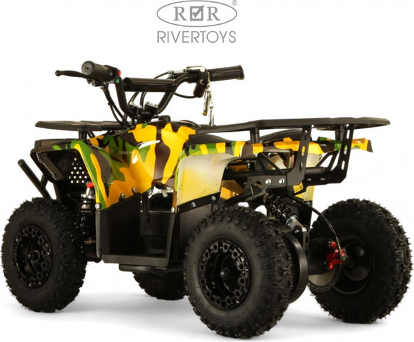Изображение товара Детский квадроцикл RiverToys Mika (желтый камуфляж)