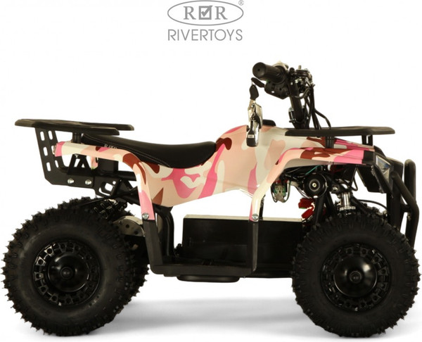 Изображение товара Детский квадроцикл RiverToys Mika (розовый камуфляж)