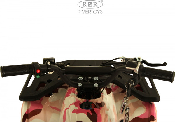 Изображение товара Детский квадроцикл RiverToys Mika (розовый камуфляж)