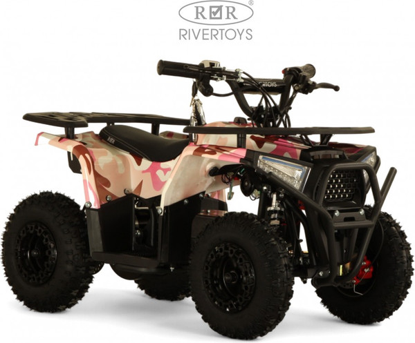 Изображение товара Детский квадроцикл RiverToys Mika (розовый камуфляж)