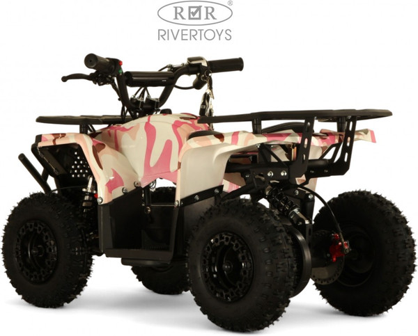 Изображение товара Детский квадроцикл RiverToys Mika (розовый камуфляж)