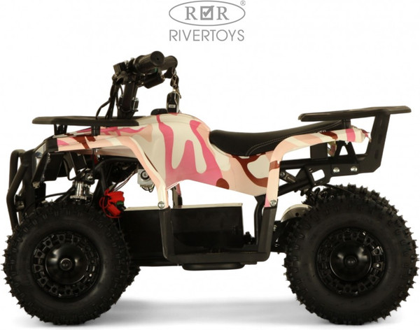 Изображение товара Детский квадроцикл RiverToys Mika (розовый камуфляж)