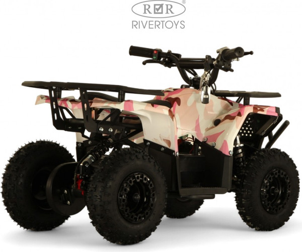 Изображение товара Детский квадроцикл RiverToys Mika (розовый камуфляж)