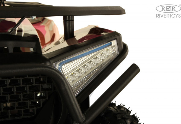 Изображение товара Детский квадроцикл RiverToys Mika (розовый камуфляж)