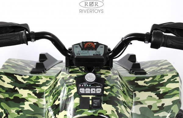 Изображение товара Детский квадроцикл RiverToys X999XX (зеленый камуфляж)