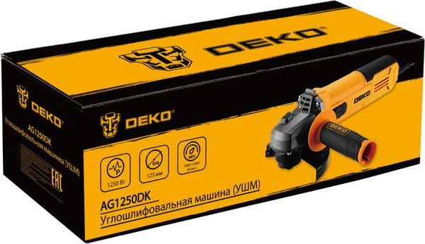Изображение товара Угловая шлифовальная машина Deko AG1250DK / 083-1025