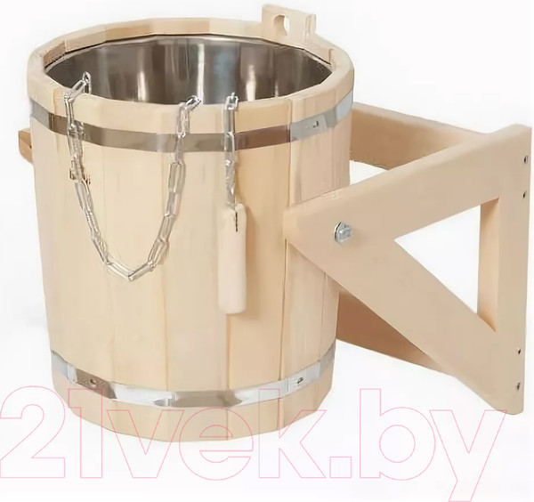 Изображение товара Обливное устройство СаунаКомплект С нержавеющей вставкой из липы (20л)