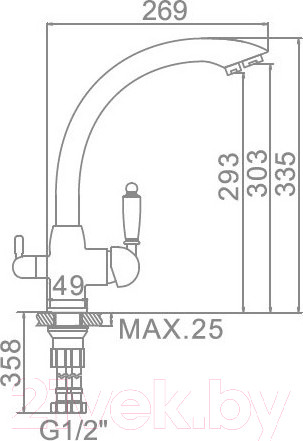 Изображение товара Смеситель Ledeme L4455A-3