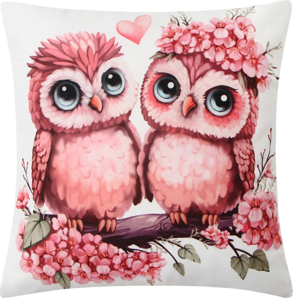 Изображение товара Подушка декоративная Этель Совушки / 10781891 (40x40, велюр)