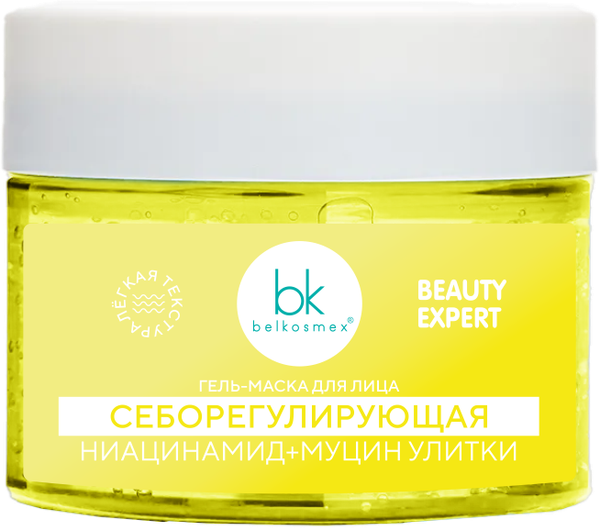 Изображение товара Маска для лица гелевая BelKosmex Beauty Expert себорегулирующая (130г)
