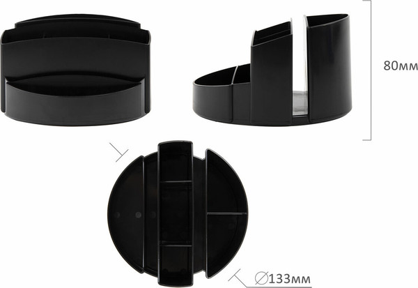 Изображение товара Органайзер настольный Brauberg Office / 237948 (черный)