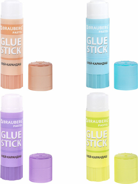 Изображение товара Клей-карандаш Brauberg Pastel / 271250 (4шт)