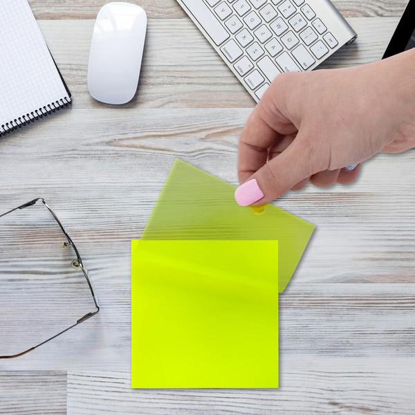 Изображение товара Блок для записей Brauberg Transparent / 115207 (100л, желтый)