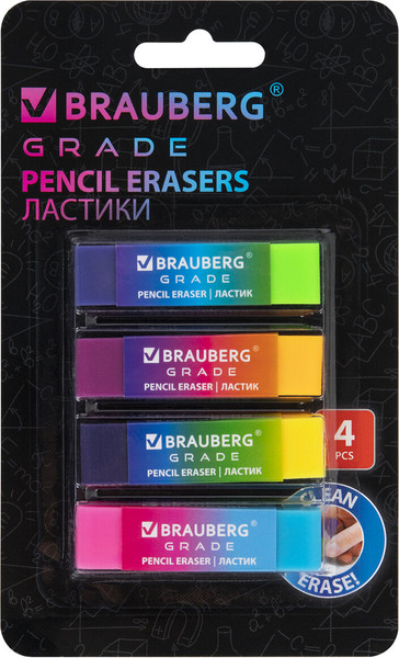 Изображение товара Набор ластиков Brauberg Grade / 271344 (4шт)