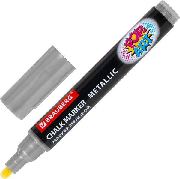 Изображение товара Маркер меловой Brauberg Pop-Art / 152486 (серебряный)