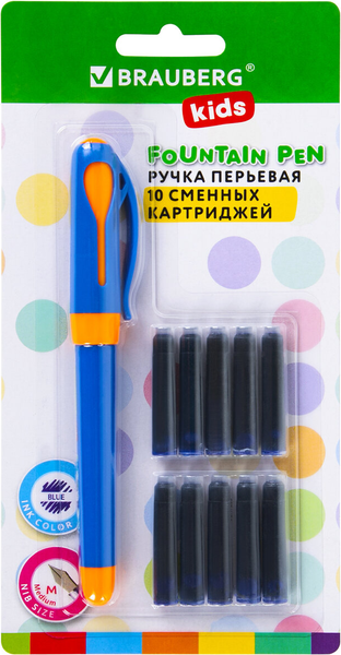 Изображение товара Ручка перьевая Brauberg Kids. Со сменными картриджами / 143955