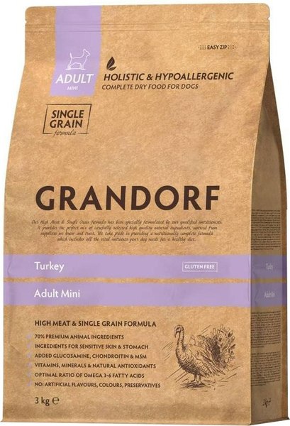 Изображение товара Сухой корм для собак Grandorf Dog Mini Breeds Turkey (3кг)