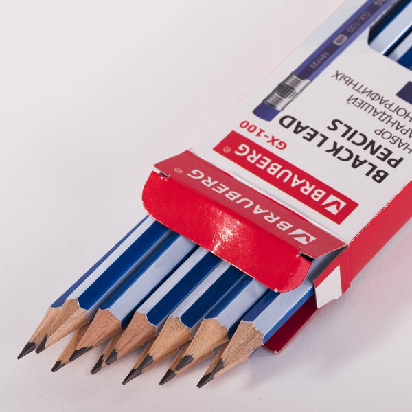 Изображение товара Набор простых карандашей Brauberg GX-100 / 181722 (12шт)