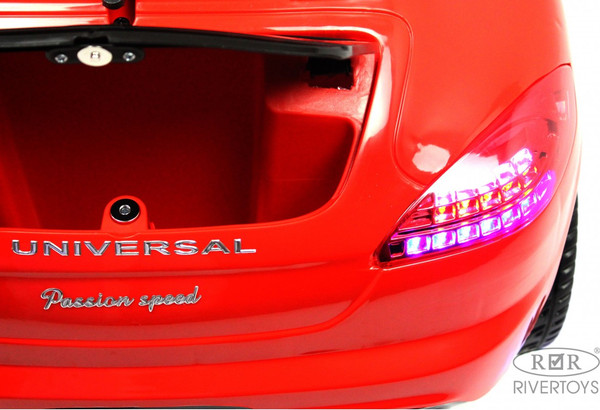 Изображение товара Детский автомобиль RiverToys A444AA (красный, кожа-EVA)