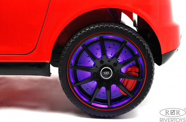 Изображение товара Детский автомобиль RiverToys A444AA (красный, кожа-EVA)