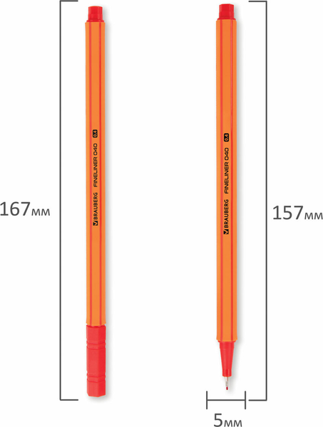 Изображение товара Набор капиллярных ручек Brauberg 144141 (6цв)
