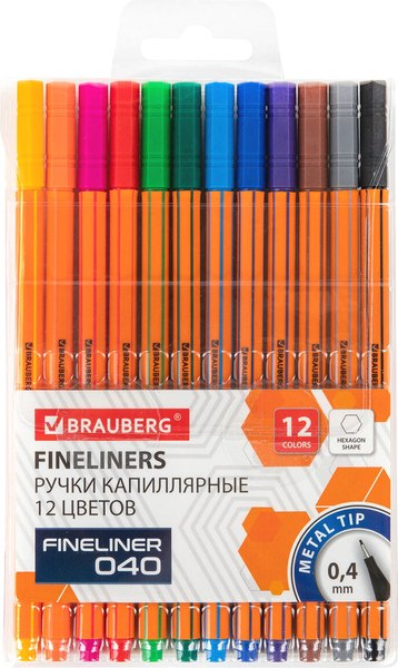 Изображение товара Набор капиллярных ручек Brauberg 144143 (12цв)