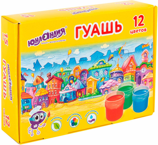 Изображение товара Гуашь Юнландия 192561 (12цв)