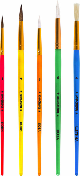 Изображение товара Набор кистей Юнландия 201079 (5шт)