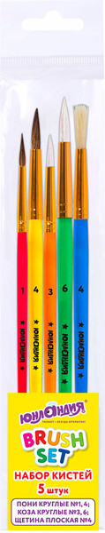 Изображение товара Набор кистей Юнландия 201079 (5шт)