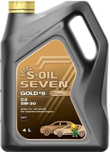 Изображение товара Моторное масло S-Oil Seven Gold №9 C3 5W30 / E107763 (4л)
