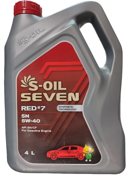 Изображение товара Моторное масло S-Oil Seven Red №7 SN 5W40 / E107649 (4л)