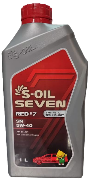 Изображение товара Моторное масло S-Oil Seven Red №7 SN 5W40 / E107652 (1л)