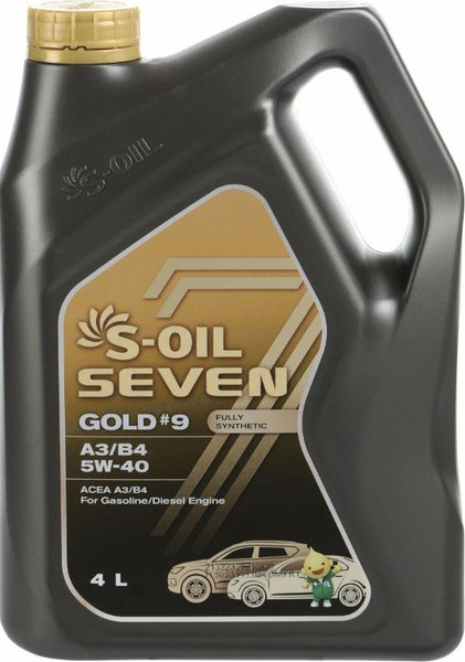 Изображение товара Моторное масло S-Oil Seven Gold №9 A3/B4 5W40 / E108222 (4л)