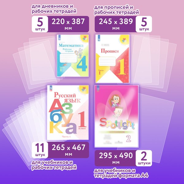 Изображение товара Набор обложек Юнландия 272704 (23шт)