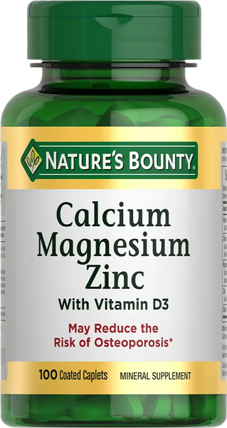 Изображение товара Витаминно-минеральный комплекс Nature's Bounty Кальций-магний-цинк (100 таблеток)