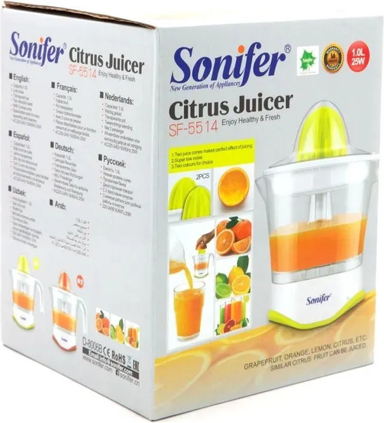 Изображение товара Соковыжималка электрическая Sonifer SF-5514 (желтый)