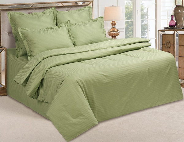 Изображение товара Комплект постельного белья АртПостель Фисташка полоса 867/1 (страйп-сатин)