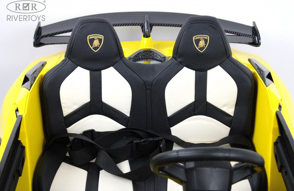 Изображение товара Детский автомобиль RiverToys Lamborghini Aventador SVJ A111MP (желтый)