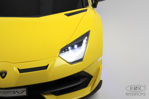 Изображение товара Детский автомобиль RiverToys Lamborghini Aventador SVJ A111MP (желтый)