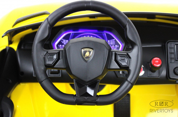 Изображение товара Детский автомобиль RiverToys Lamborghini Aventador SVJ A111MP (желтый)